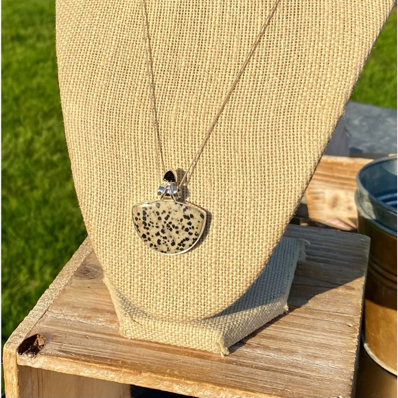 Dalmatian Jasper & Onyx Necklace - Picture 2 of 16